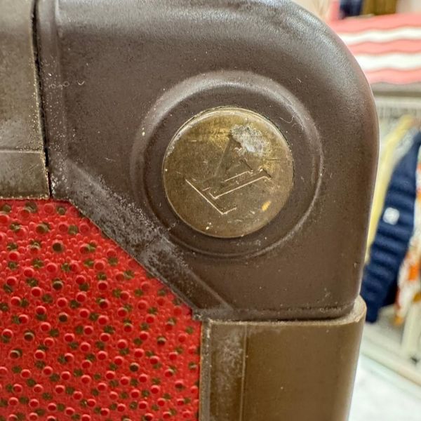 Louis Vuitton 硬箱 紅皮革旅行箱 