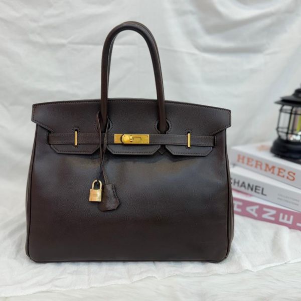 Hermès Birkin 柏金包 35 深巧克力色 