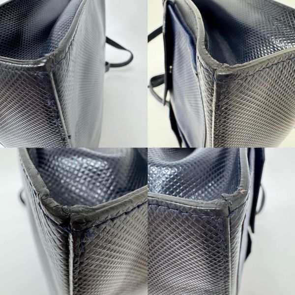 Bottega Veneta 藍黑雙色復古手提包 