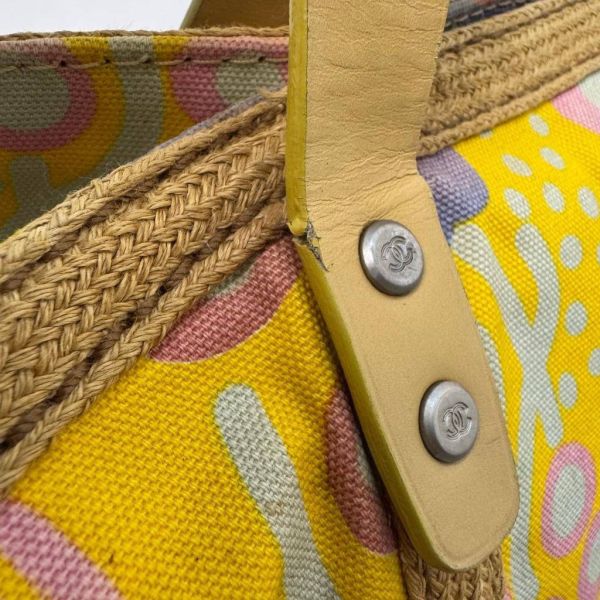 （出清特惠）Chanel 春日圖花草編沙灘包 