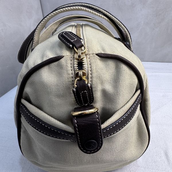 LOEWE Anagram 帆布皮革拼接波士頓包/手提包 