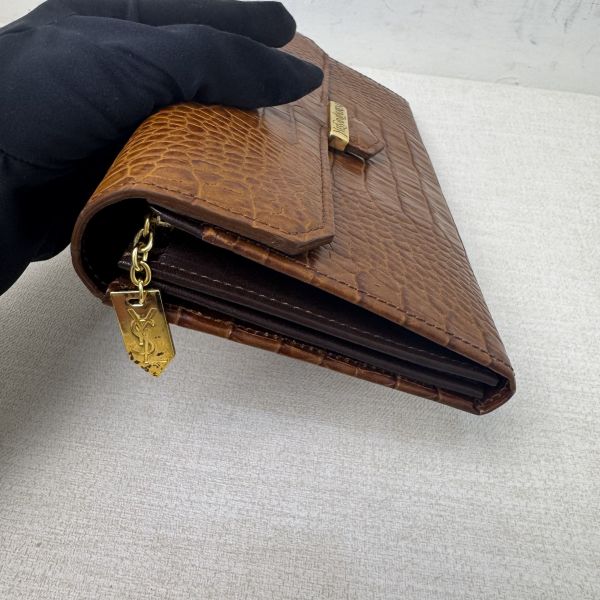 YSL 鱷魚皮長夾 