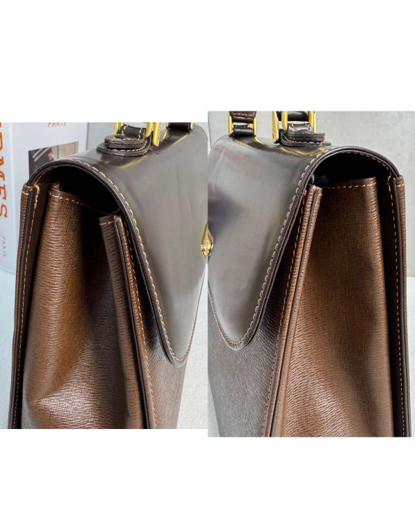 Burberry 復古拼接皮革手提包* 