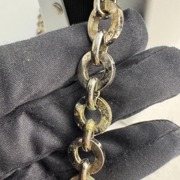 Ferragamo Gancini AU-21 6717 銀色鋁製單肩包 