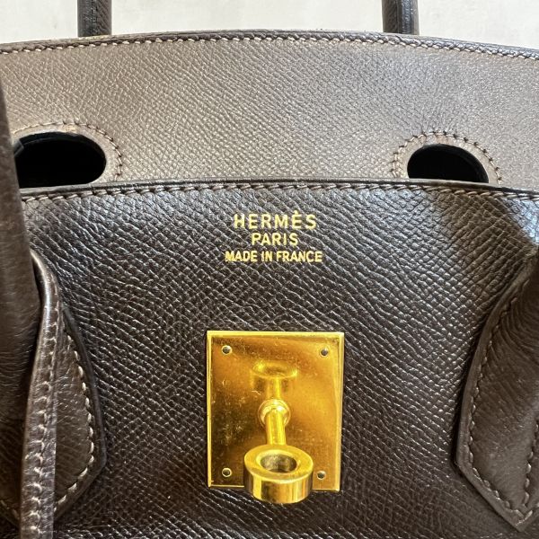 Hermès Birkin 柏金包 35 深巧克力色 