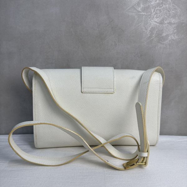 Saint Laurent (YSL) 復古白色皮革肩背包 腋下包 
