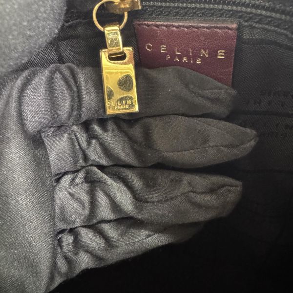 Celine 酒紅色單肩包 