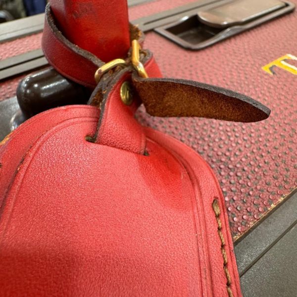 Louis Vuitton 硬箱 紅皮革旅行箱 