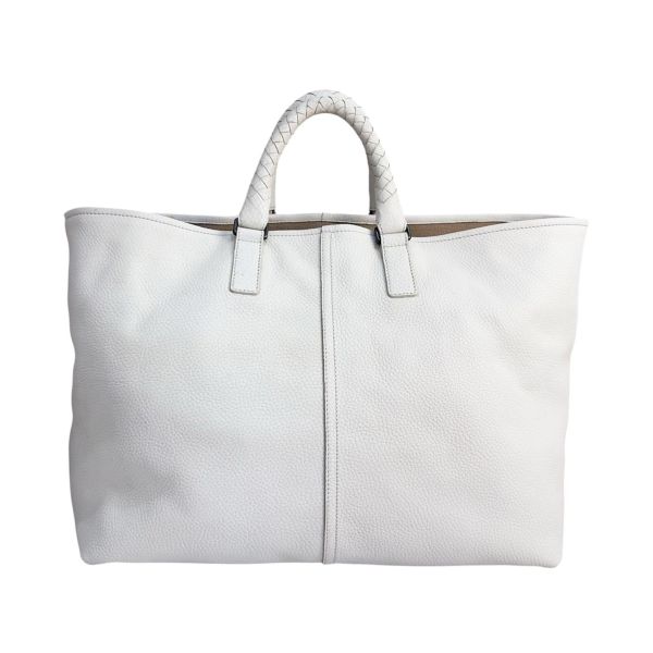 Bottega Veneta白色鹿皮皮革托特包 