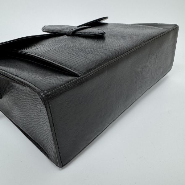 YSL 黑色鱷魚皮 斜挎包 