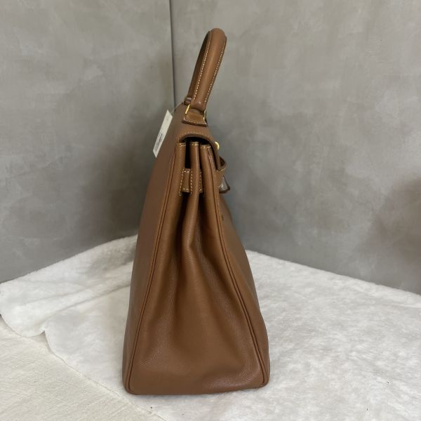 Hermès Kelly 凱莉包 35 金棕金扣 