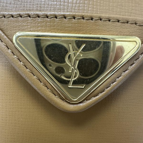 YSL 聖羅蘭 絕版 古董編織拼皮革水桶包 