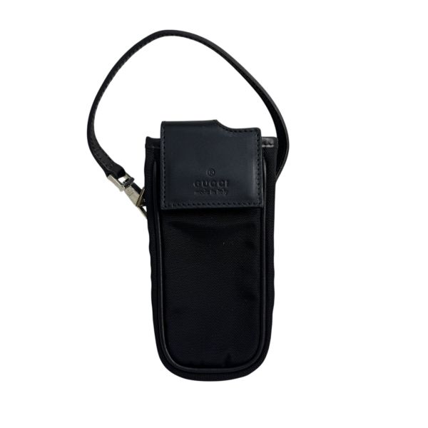 Gucci 黑色尼龍多功能鑰匙包 