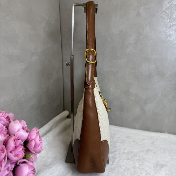 Hermès Trim 31金棕金釦拼帆布 