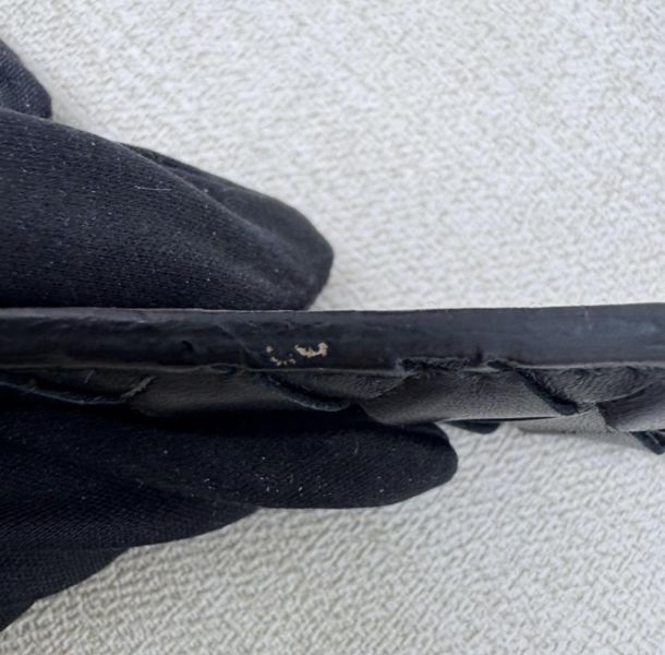 Bottega Veneta 黑頭 黑編織 皮帶 腰帶 