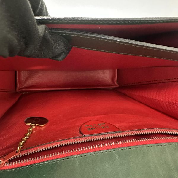 Celine Vintage 綠色蜥蜴皮手提包 