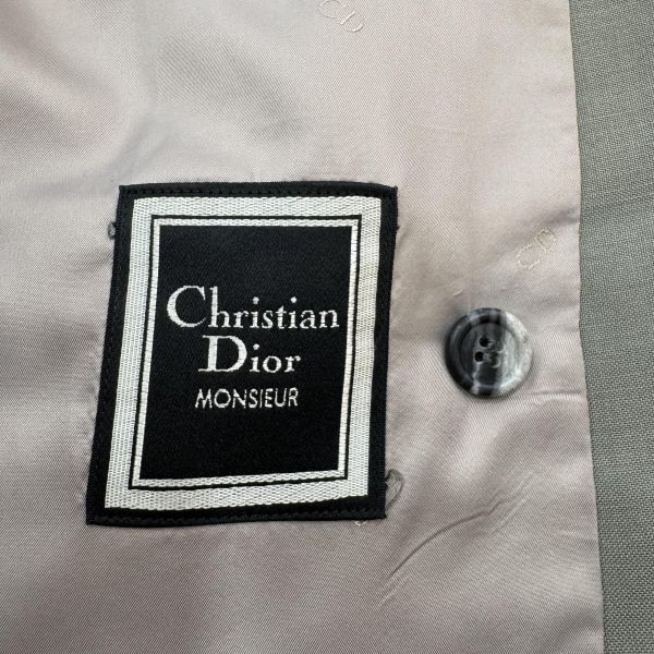 Dior 灰色雙排扣西裝外套 