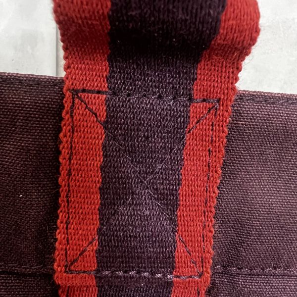 Hermès 酒紅中號帆布手袋 