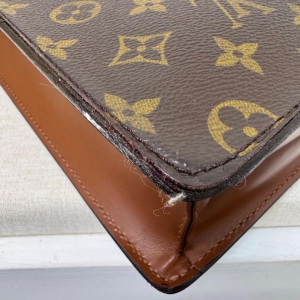 Louis Vuitton 紅皮老花 手提公事包 