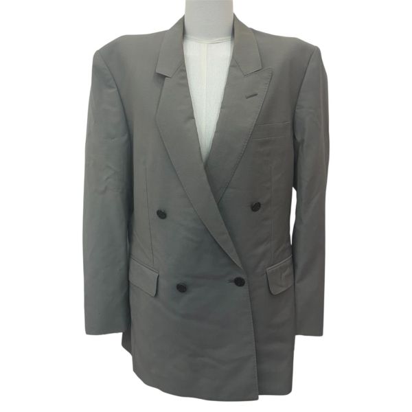 Dior 灰色雙排扣西裝外套 