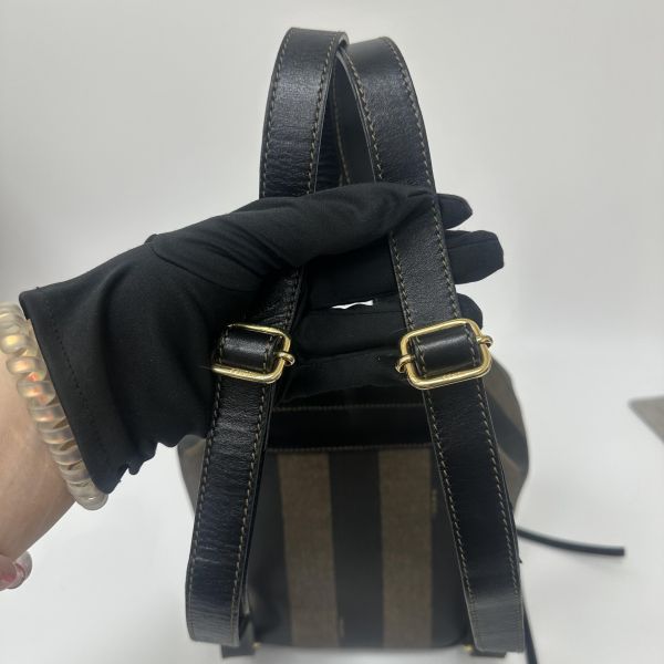 Fendi Pequin 條紋背包 