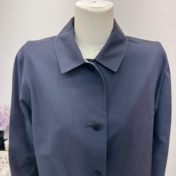 Burberry 深藍色復古女士風衣 