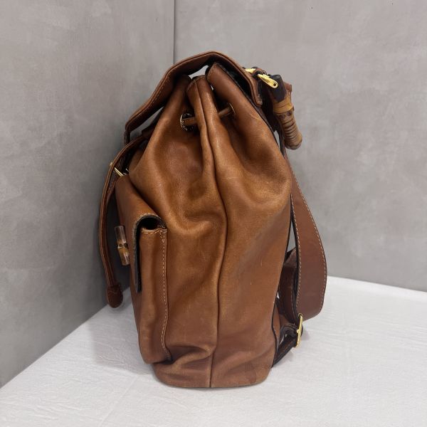 Gucci 竹節雙肩包 