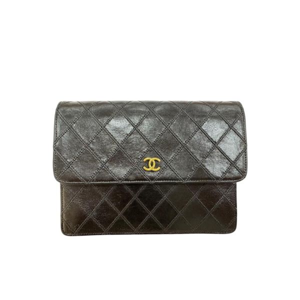 Chanel vintage 黑金手拿錢包 