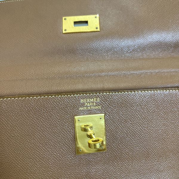 Hermès Kelly 凱莉包 35 金棕金扣 