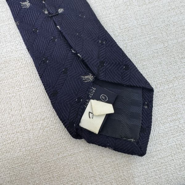 Burberry 藍 點點小logo 領帶 領結 絲綢（中古） 