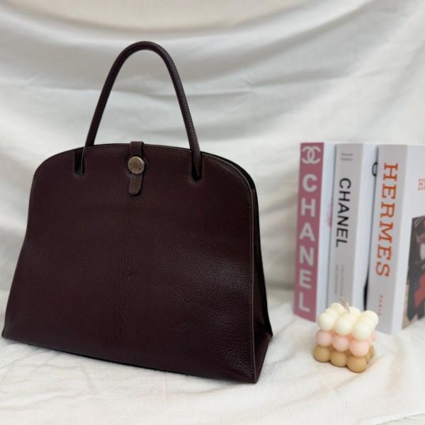 Hermès  深咖銀扣 