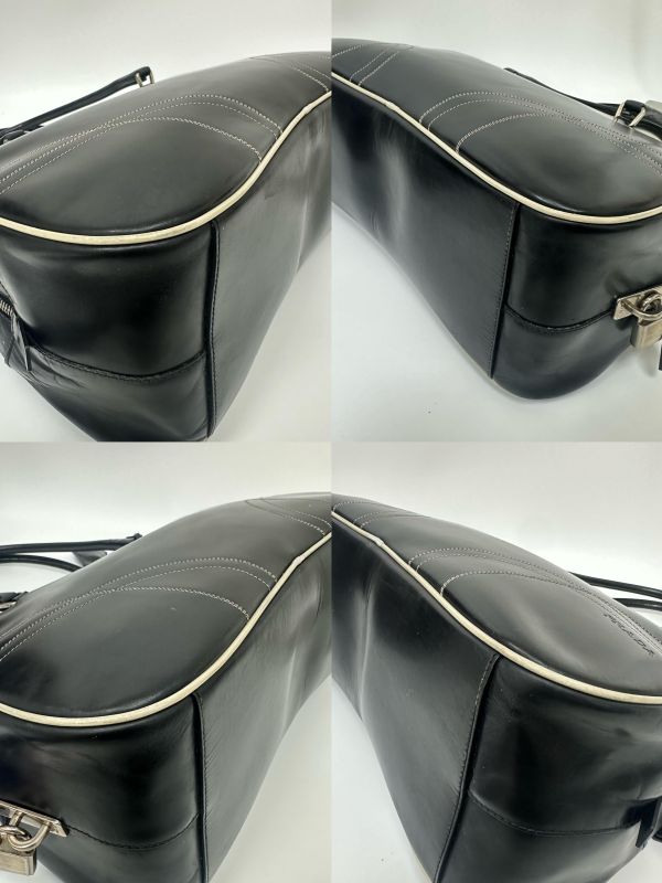 Prada Bowling Bag 黑色皮革保齡球包 
