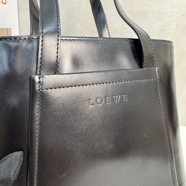 LOEWE 黑色皮革復古小托特包 / 手提包* 