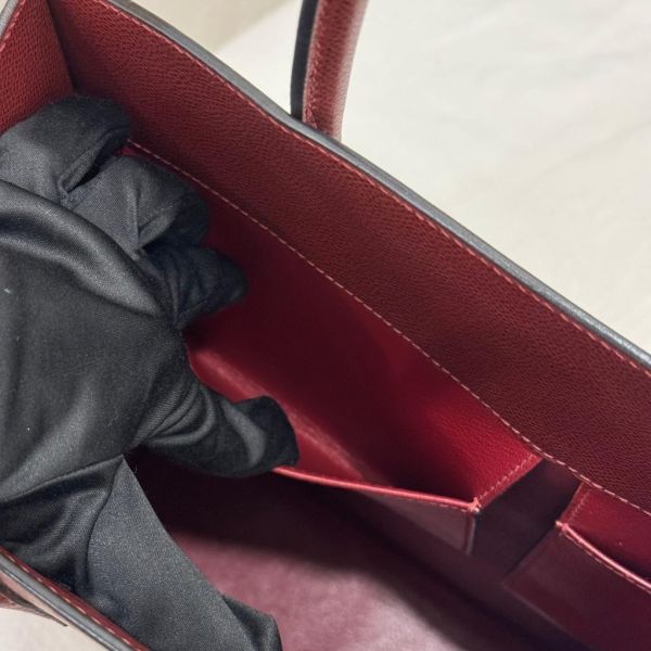 Hermès whitebus 酒紅手提托特包 