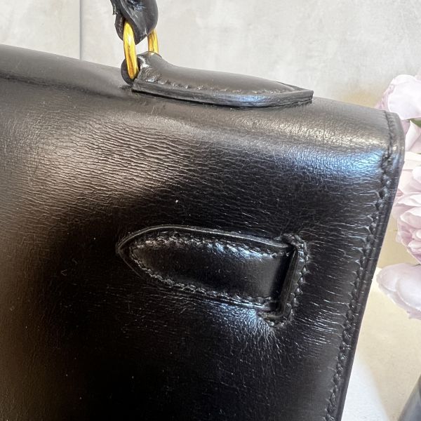 Hermès Kelly 32 黑色金扣 