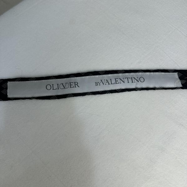 VALENTINO 范倫鐵諾 黑色幾何圖形領帶 領結 絲綢（中古） 