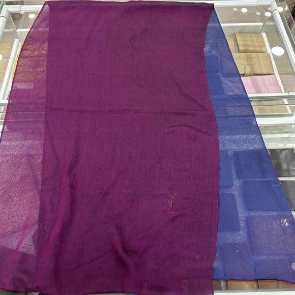 YSL 聖羅蘭 卡珊德拉圍巾 披肩 vintage 