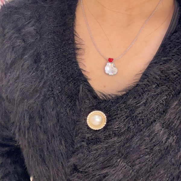 Swarovski 施華洛世奇 近新愛心水鑽項鍊 