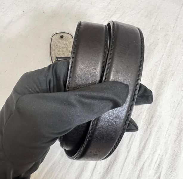 YSL 五角星月桂葉環繞 皮帶 