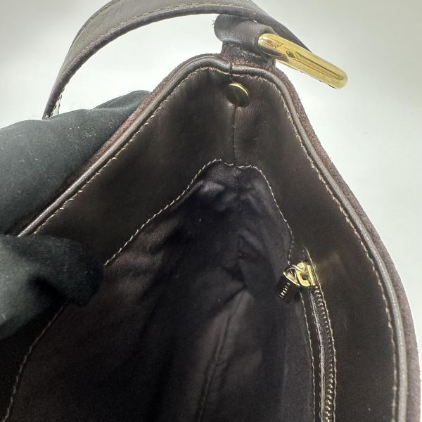 Celine 褐色絨面皮 單肩包 