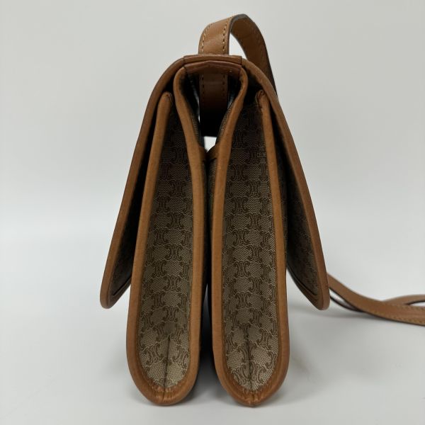 Celine 賽琳 老花帆布郵差包 