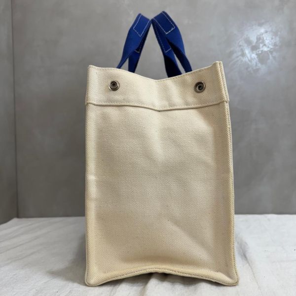Hermès  Herbag Cabas 克萊因藍提把帆布托特包 