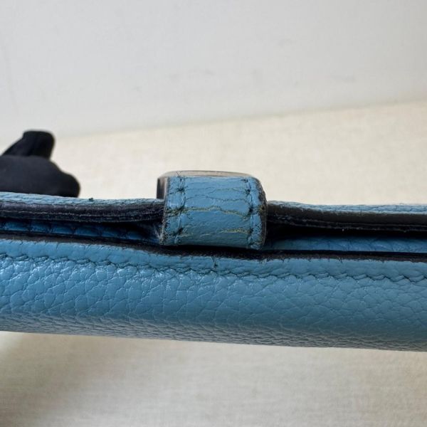 HERMÈS Béarn 牛仔藍長夾 