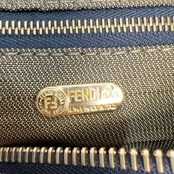Fendi 經典雙F老花緹花大號帆布飯盒包 