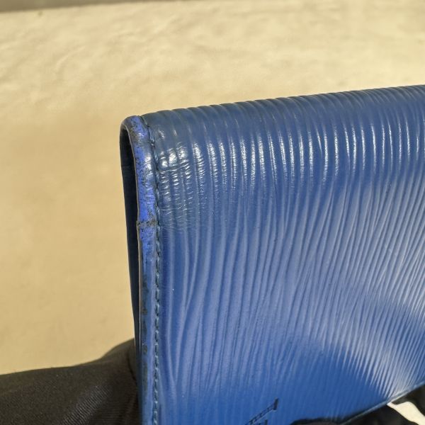 Louis Vuitton藍色水波紋長夾 