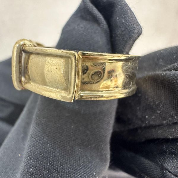 Hermes 中古 淡金色腰帶絲巾環 