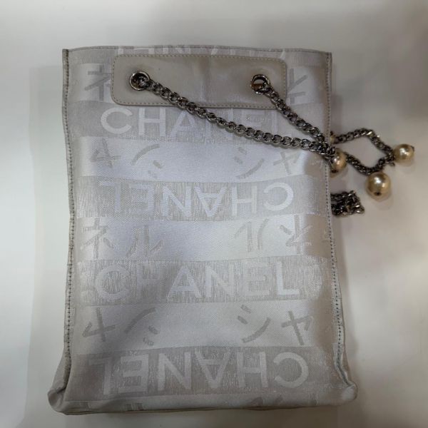Chanel 尼龍珍珠手提鏈包 