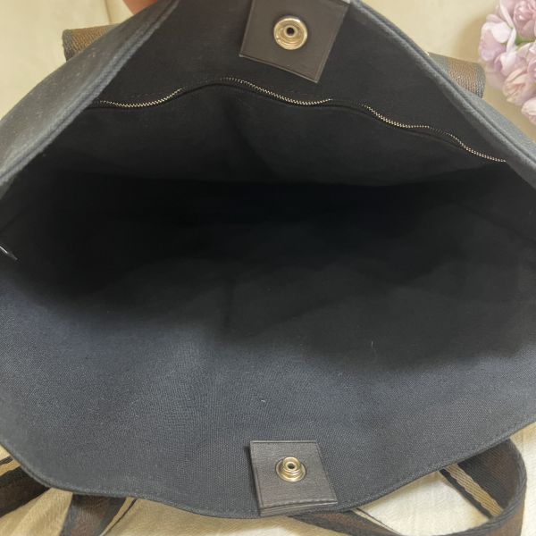 Hermès 愛馬仕 帆布拼皮購物包 