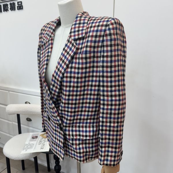 Dior 復古格紋西裝外套 