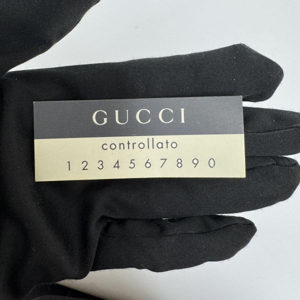 Gucci 竹節細節鴕鳥皮肩背包 